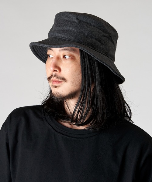 NO ID.(ノーアイディ)の「ウールバケットハット(ハット・メンズ・チャコール/ブラック・ONE SIZE)」の18枚目の写真