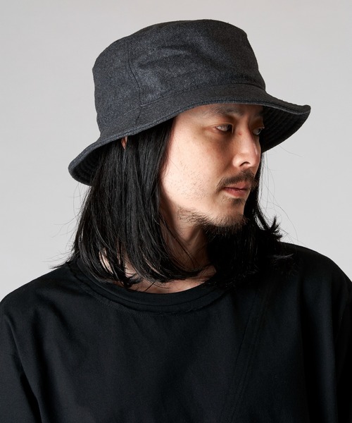 NO ID.(ノーアイディ)の「ウールバケットハット(ハット・メンズ・チャコール/ブラック・ONE SIZE)」の19枚目の写真