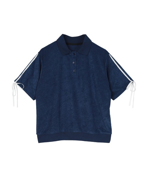 miette(ミエット)の「配色リボンパイルトップス(Tシャツ/カットソー・レディース・ライトイエロー/ホワイト/ネイビー・FREE)」の5枚目の写真