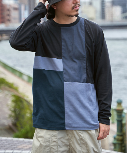 ikka(イッカ)の「【親子コーデ】ブロックスポンチグラデロンT(Tシャツ/カットソー・メンズ・ブラック/ネイビー/グリーン/ホワイト・M/L/XL/S)」の1枚目の写真