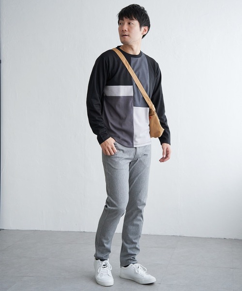 ikka(イッカ)の「【親子コーデ】ブロックスポンチグラデロンT(Tシャツ/カットソー・メンズ・ブラック/ネイビー/グリーン/ホワイト・M/L/XL/S)」の17枚目の写真