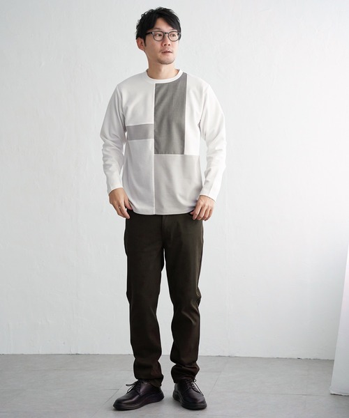 ikka(イッカ)の「【親子コーデ】ブロックスポンチグラデロンT(Tシャツ/カットソー・メンズ・ブラック/ネイビー/グリーン/ホワイト・M/L/XL/S)」の19枚目の写真