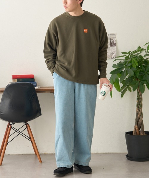 CIAOPANIC TYPY(チャオパニックティピー)の「【ユニセックス】シグニチャービックシルエットワンポイントロゴスウェット(スウェット・メンズ・カーキ/レッド/ライトグレー/チャコールグレー・LARGE/MEDIUM)」の18枚目の写真