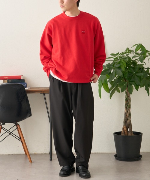 CIAOPANIC TYPY(チャオパニックティピー)の「【ユニセックス】シグニチャービックシルエットワンポイントロゴスウェット(スウェット・メンズ・カーキ/レッド/ライトグレー/チャコールグレー・LARGE/MEDIUM)」の8枚目の写真
