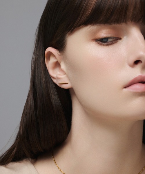 CENE（セネ）の「【CENE】セネ/スリムラインピアス（ピアス（両耳用）・レディース・シルバー/ゴールド・FREE）」の6枚目の写真