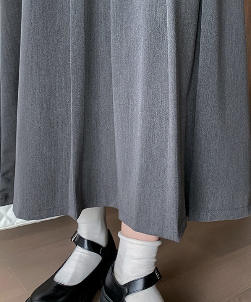 Teem Store(チームストア)の「【ベルト付】タックプリーツロングスカート(スカート・レディース・ブラック/グレー・S/M/L)」の15枚目の写真