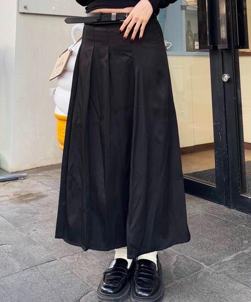 Teem Store(チームストア)の「【ベルト付】タックプリーツロングスカート(スカート・レディース・ブラック/グレー・S/M/L)」の18枚目の写真