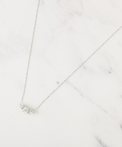 SHOO・LA・RUE（シューラルー）の「スリーパヴェプチネックレス（ネックレス・レディース・ピンクゴールド/シルバー/ゴールド・00）」の2枚目の写真