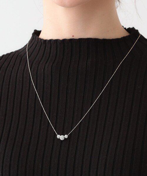 SHOO・LA・RUE（シューラルー）の「スリーパヴェプチネックレス（ネックレス・レディース・ピンクゴールド/シルバー/ゴールド・00）」の9枚目の写真