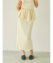 null.（ヌル）の「TERRYぺプラムスカート（スカート）」