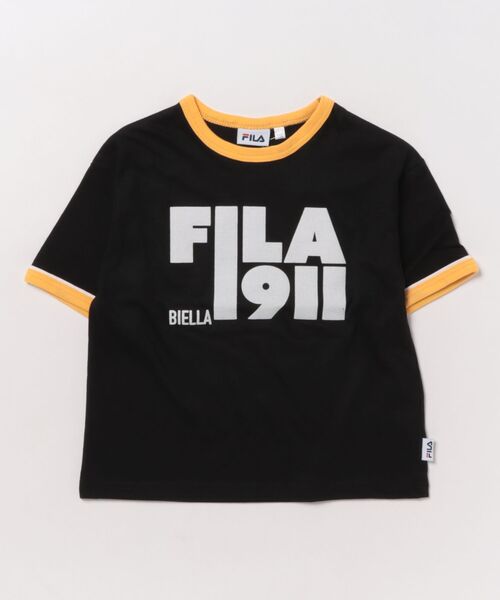 FILA（フィラ）の「FILA/フィラ　ロゴ半袖Tシャツ（Tシャツ/カットソー・キッズ・ブラック/オフホワイト/グリーン・110cm/120cm/130cm）」の2枚目の写真