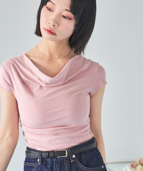 セール】マルチショルダードレープトップス（Tシャツ/カットソー