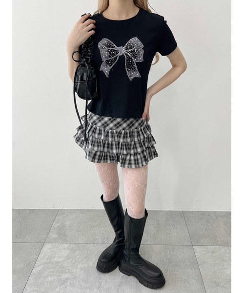 PHILLY（フィリー）の「【プチプラ\2199★】リボンストーンロゴTシャツ（Tシャツ/カットソー・レディース・ホワイト/ブラック・FREE）」の10枚目の写真