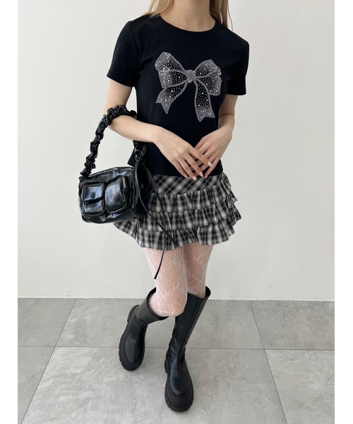 PHILLY（フィリー）の「【プチプラ\2199★】リボンストーンロゴTシャツ（Tシャツ/カットソー・レディース・ホワイト/ブラック・FREE）」の11枚目の写真