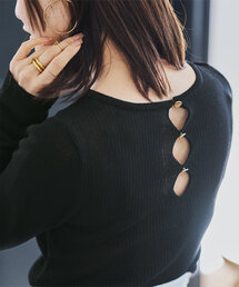 KOBE LETTUCE | [ 田中亜希子さんコラボ ]選べる長袖/半袖　クルーネックシアーリブニットトップス(ニット/セーター)