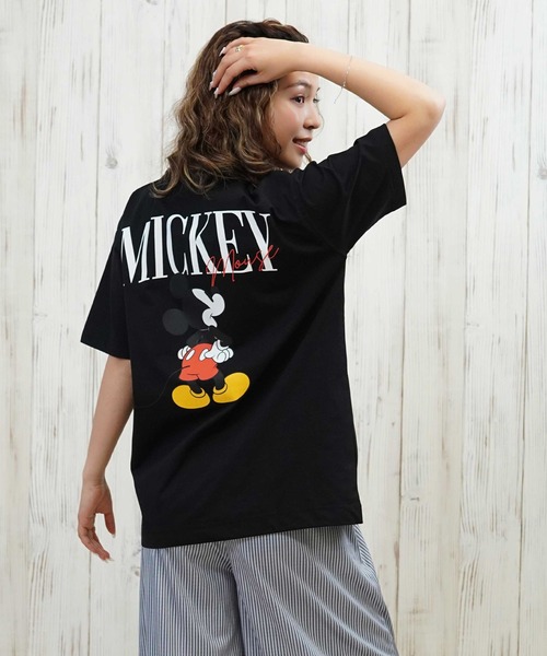 ANTIBAL（アンティバル）の「ANTIBAL/アンティバル ミッキーマウス/UVケアラッシュガード 253AN2ST572（Tシャツ/カットソー・レディース・ブラック/ネイビー/ホワイト・FREE）」の2枚目の写真