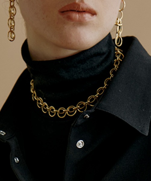 kiehtova(キエトヴァ)の「【kiehtova】OVAL CHAIN NECKLACE/オーバルチェーンネックレス KT14(ネックレス・レディース・ゴールド/シルバー・FREE)」の2枚目の写真