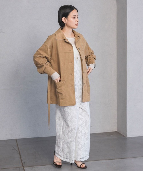 A part by（アパートバイ）の「レースＶサロペット（サロペット/オーバーオール・レディース・オフホワイト/ブラック・FREE）」の9枚目の写真