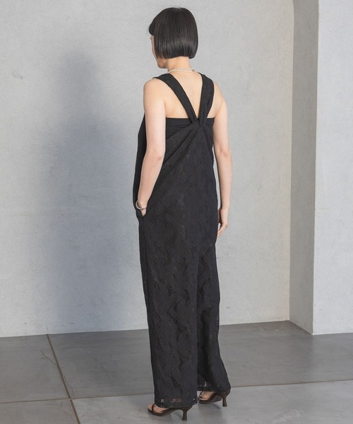 A part by（アパートバイ）の「レースＶサロペット（サロペット/オーバーオール・レディース・オフホワイト/ブラック・FREE）」の13枚目の写真