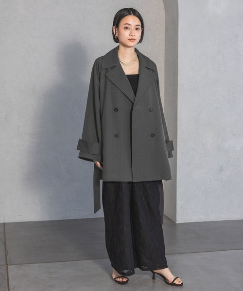 A part by（アパートバイ）の「レースＶサロペット（サロペット/オーバーオール・レディース・オフホワイト/ブラック・FREE）」の16枚目の写真