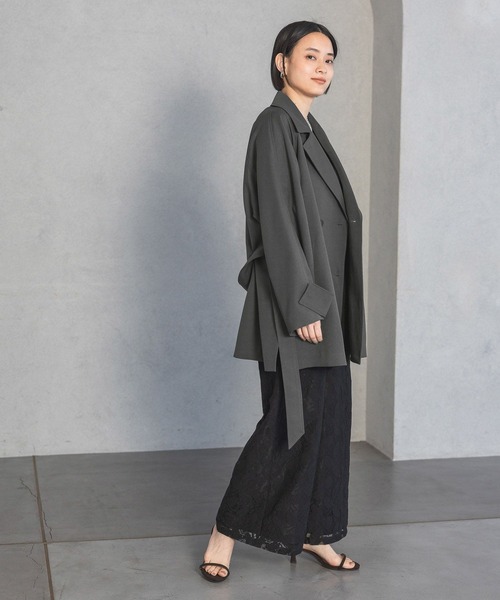 A part by（アパートバイ）の「レースＶサロペット（サロペット/オーバーオール・レディース・オフホワイト/ブラック・FREE）」の17枚目の写真