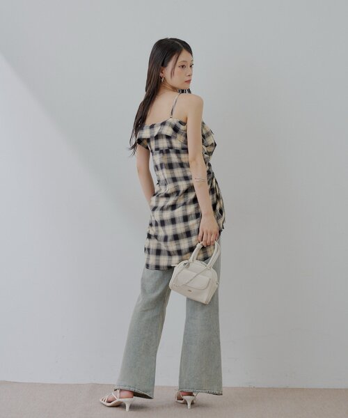WEB限定6色展開】2WAYオーバーチェックシャツ（シャツ/ブラウス