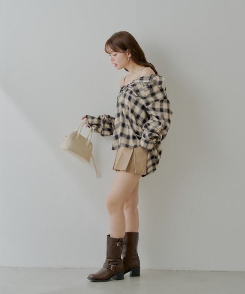 Chico（チコ）の「【ZOZO限定】2WAYオーバーチェックシャツ（シャツ