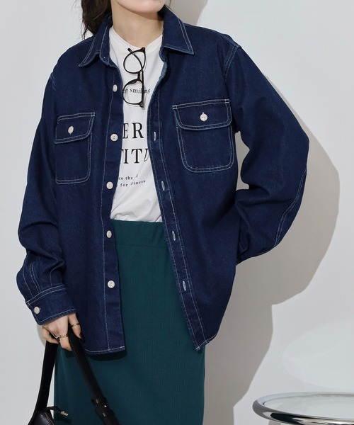 FUNALIVE(ファンアライブ)の「ALCARZA 10oz デニムシャツ(シャツ/ブラウス・メンズ・ネイビー/ブラック/サックスブルー/ブルー・XL/L/M)」の2枚目の写真