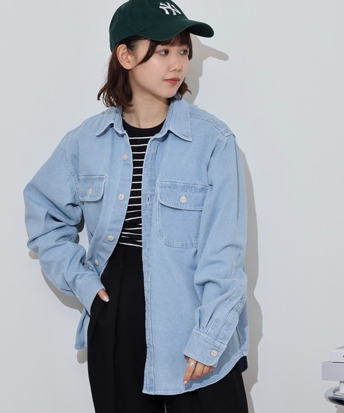 FUNALIVE(ファンアライブ)の「ALCARZA 10oz デニムシャツ(シャツ/ブラウス・メンズ・ネイビー/ブラック/サックスブルー/ブルー・XL/L/M)」の14枚目の写真