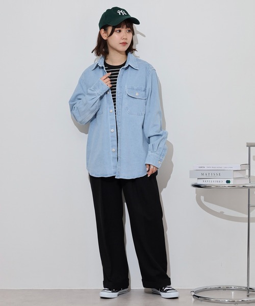 FUNALIVE(ファンアライブ)の「ALCARZA 10oz デニムシャツ(シャツ/ブラウス・メンズ・ネイビー/ブラック/サックスブルー/ブルー・XL/L/M)」の9枚目の写真