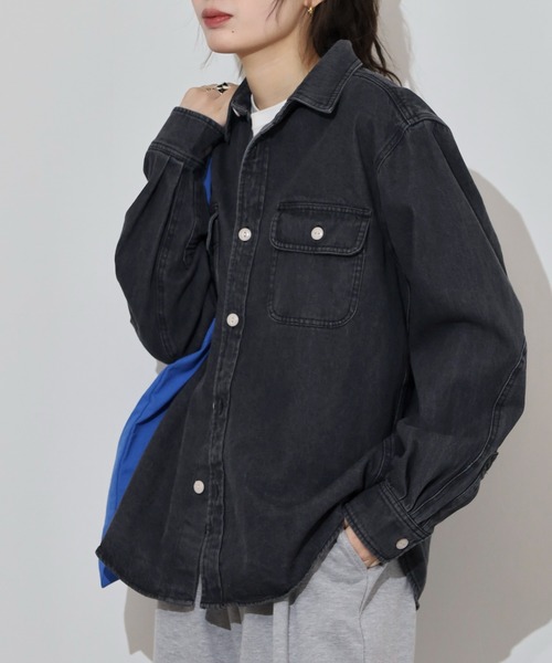 FUNALIVE(ファンアライブ)の「ALCARZA 10oz デニムシャツ(シャツ/ブラウス・メンズ・ネイビー/ブラック/サックスブルー/ブルー・XL/L/M)」の15枚目の写真