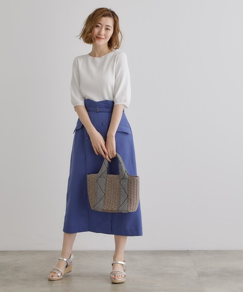 grove（グローブ）の「ペーパー巾着コードラメ2WAYトート（トートバッグ・レディース・アイボリー/グレー/ベージュ/ライトベージュ・00）」の8枚目の写真