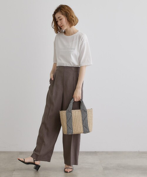 grove（グローブ）の「ペーパー巾着コードラメ2WAYトート（トートバッグ・レディース・アイボリー/グレー/ベージュ/ライトベージュ・00）」の11枚目の写真