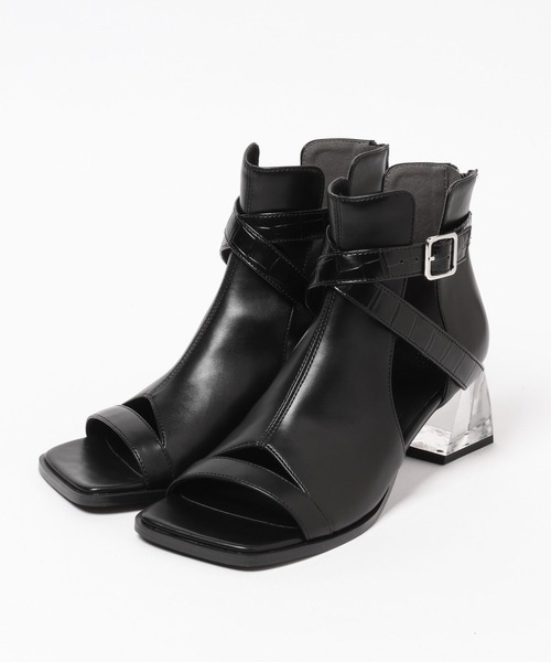 HARE(ハレ)の「デザインクリアヒールブーサン(サンダル・レディース・ブラック/シルバー/ブラック系その他・LARGE/MEDIUM)」の12枚目の写真