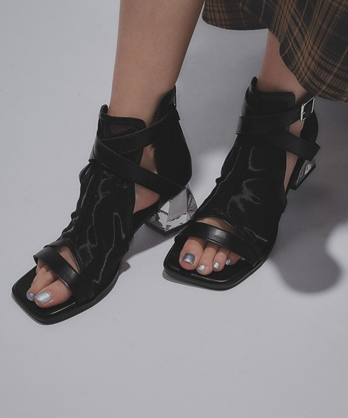 ハレ　デザインクリアヒールブーサン　Lサイズ　ブラック系その他 HARE｜デザインクリアヒールブーサン | Rakuten Fashion(楽天