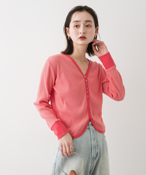 セール】Vネックバイカラートップ（Tシャツ/カットソー）｜SENSE OF