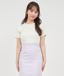 ROYAL PARTY | ウォッシャブルコンパクト半袖ニットトップス(ニット/セーター)