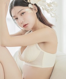 tu-hacci（ツーハッチ）の「「24H使えるナイトブラ」チュールノンワイヤーブラ【ブラジャー単品】（ブラジャー）」