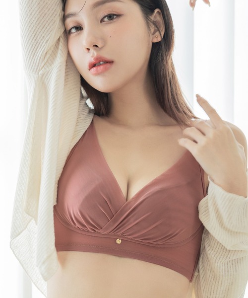 24H使えるナイトブラ」チュールノンワイヤーブラ【ブラジャー