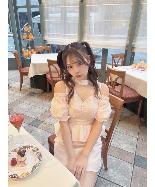 Me roir(ミーロワール)の「レースペプラムワンピース(ワンピース・レディース・ブルー/ピンク/ホワイト・M)」の17枚目の写真