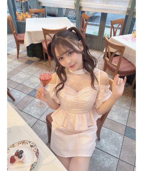 Me roir(ミーロワール)の「レースペプラムワンピース(ワンピース・レディース・ブルー/ピンク/ホワイト・M)」の18枚目の写真