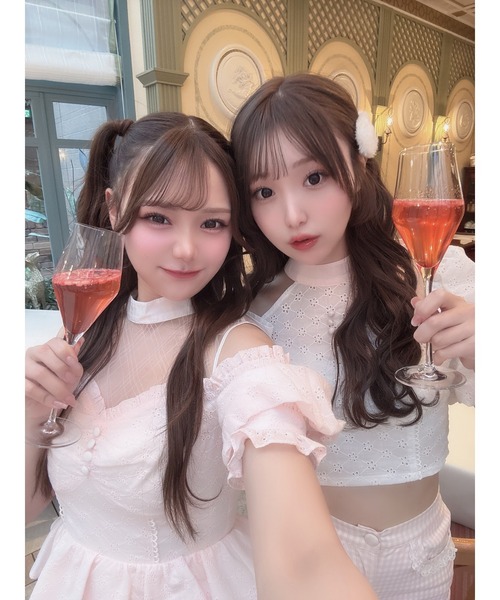 Me roir(ミーロワール)の「レースペプラムワンピース(ワンピース・レディース・ブルー/ピンク/ホワイト・M)」の19枚目の写真