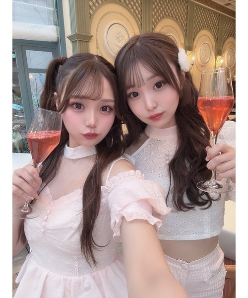 Me roir(ミーロワール)の「レースペプラムワンピース(ワンピース・レディース・ブルー/ピンク/ホワイト・M)」の20枚目の写真