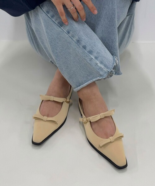 JETEE（ジュテ）の「【JETEE/ジュテ】リボンスライドサンダル（サンダル・レディース・ベージュ/ブラック・L/M）」の16枚目の写真