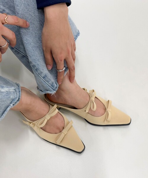 JETEE（ジュテ）の「【JETEE/ジュテ】リボンスライドサンダル（サンダル・レディース・ベージュ/ブラック・L/M）」の17枚目の写真