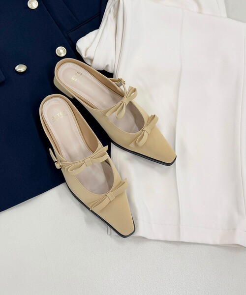 JETEE（ジュテ）の「【JETEE/ジュテ】リボンスライドサンダル（サンダル・レディース・ベージュ/ブラック・L/M）」の20枚目の写真