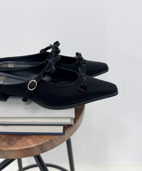 JETEE（ジュテ）の「【JETEE/ジュテ】リボンスライドサンダル（サンダル・レディース・ベージュ/ブラック・L/M）」の4枚目の写真