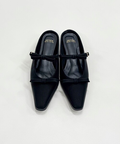 JETEE（ジュテ）の「【JETEE/ジュテ】リボンスライドサンダル（サンダル・レディース・ベージュ/ブラック・L/M）」の5枚目の写真