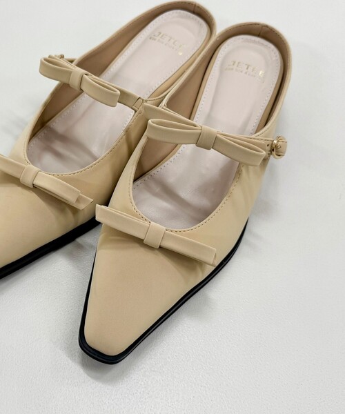 JETEE（ジュテ）の「【JETEE/ジュテ】リボンスライドサンダル（サンダル・レディース・ベージュ/ブラック・L/M）」の13枚目の写真