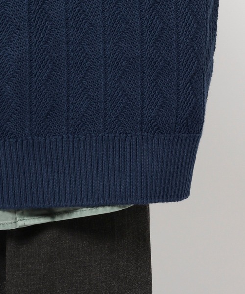 niko and...（ニコアンド）の「地柄ニットベスト（ベスト・メンズ・ネイビー/ベージュ・LARGE/MEDIUM）」の22枚目の写真